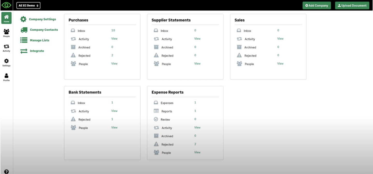 Auto Entry Interface Best OCR Software for Accounts Payable