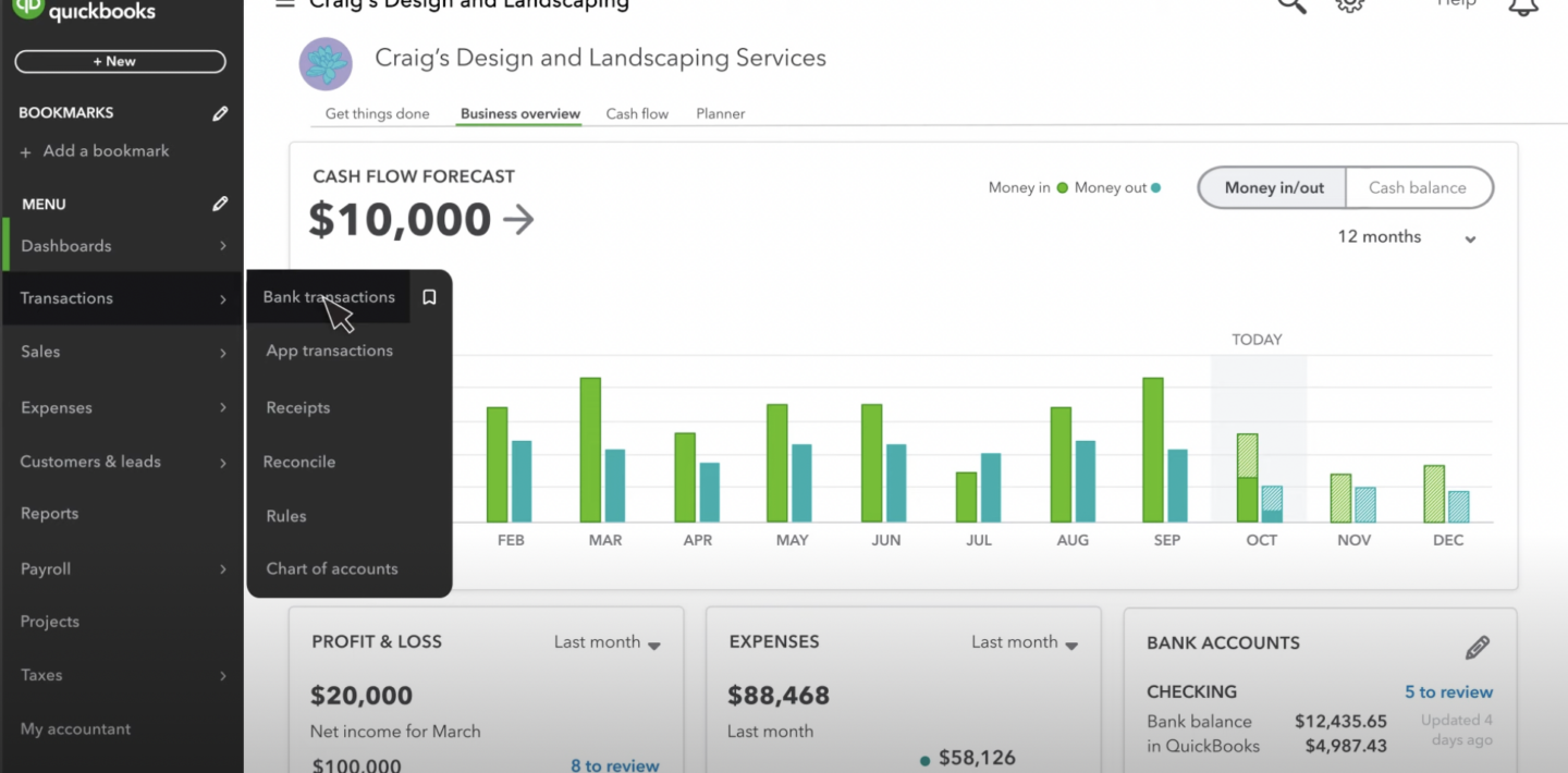 Categorize Transactions from Bank Feed Link Your Accounts