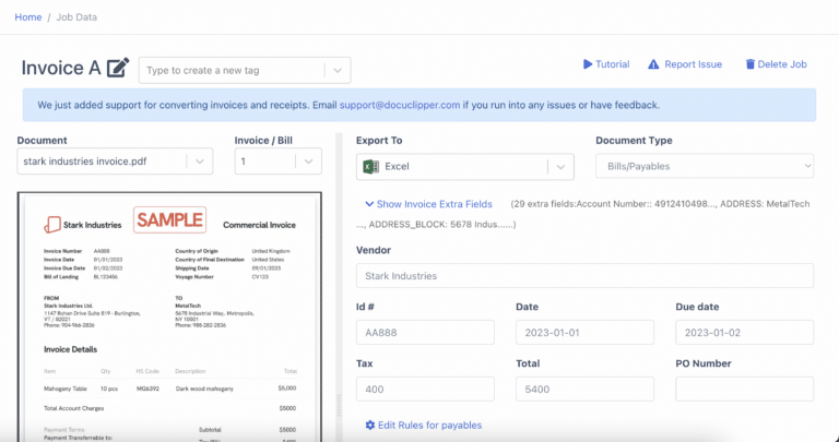 DocuClipper: Financial Document Processing for Businesses