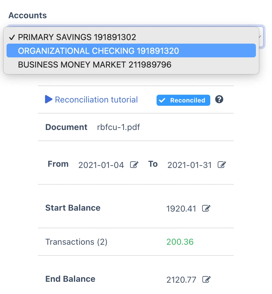 DocuClipper mutiple accounts recognition ocr technology for bank statements