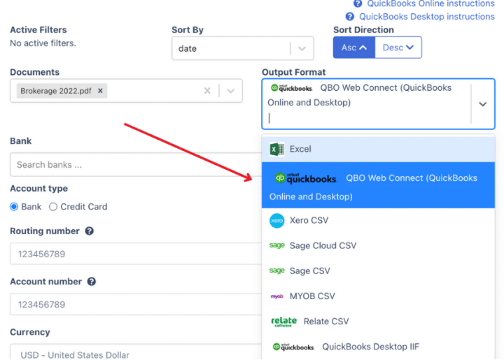 How to convert a brokerage statement to excel csv qbo docuclipper