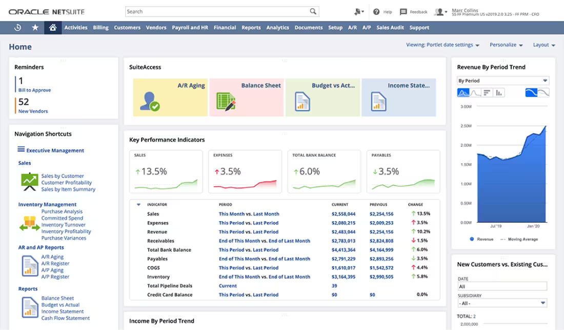 ERP system interface