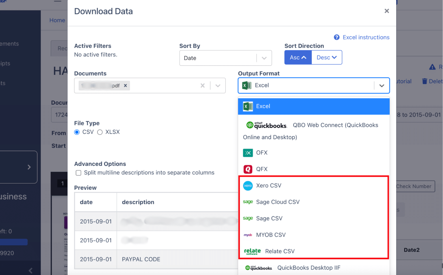 Convert Halifax Bank Statement to Excel, CSV & QBO