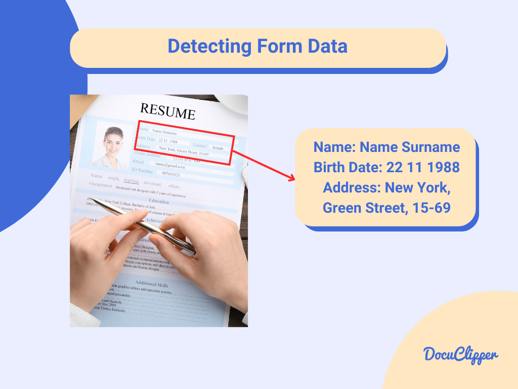 Gathering information from forms using OCR