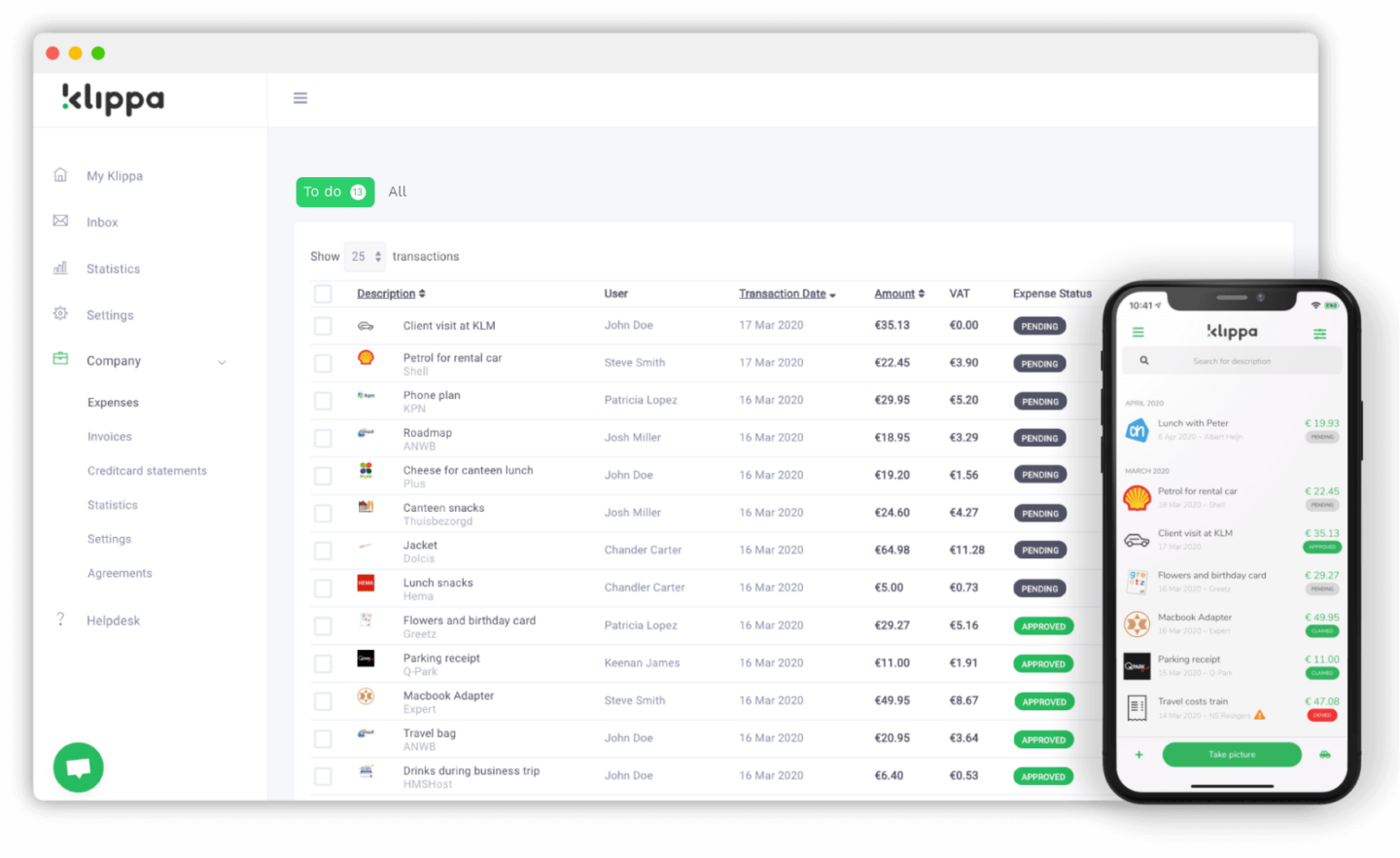 Klippa interface