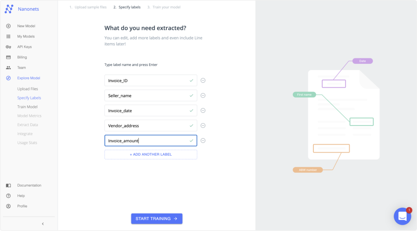 Nanonets accounts payable OCR software with AI-powered invoice processing