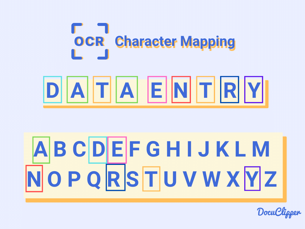 OCR character mapping for OCR data capture