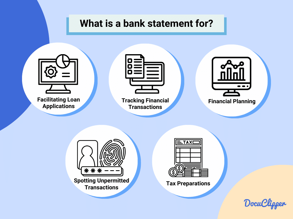 Purpose of bank statement