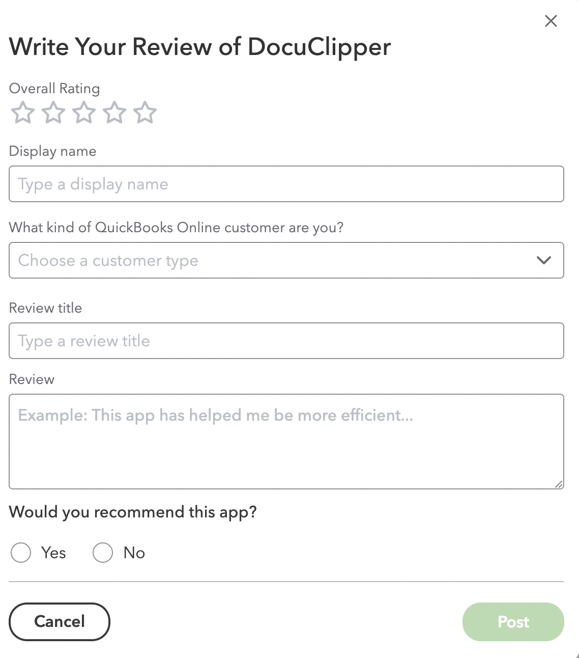 Review on the Intuit App Store QuickBooks DocuClipper 6