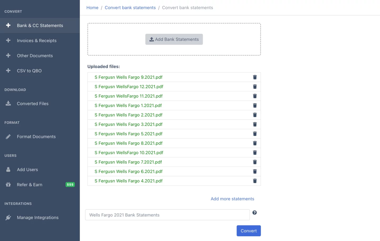 Step 1 DocuClipper Upload Bank Statement, Receipt or Invoice