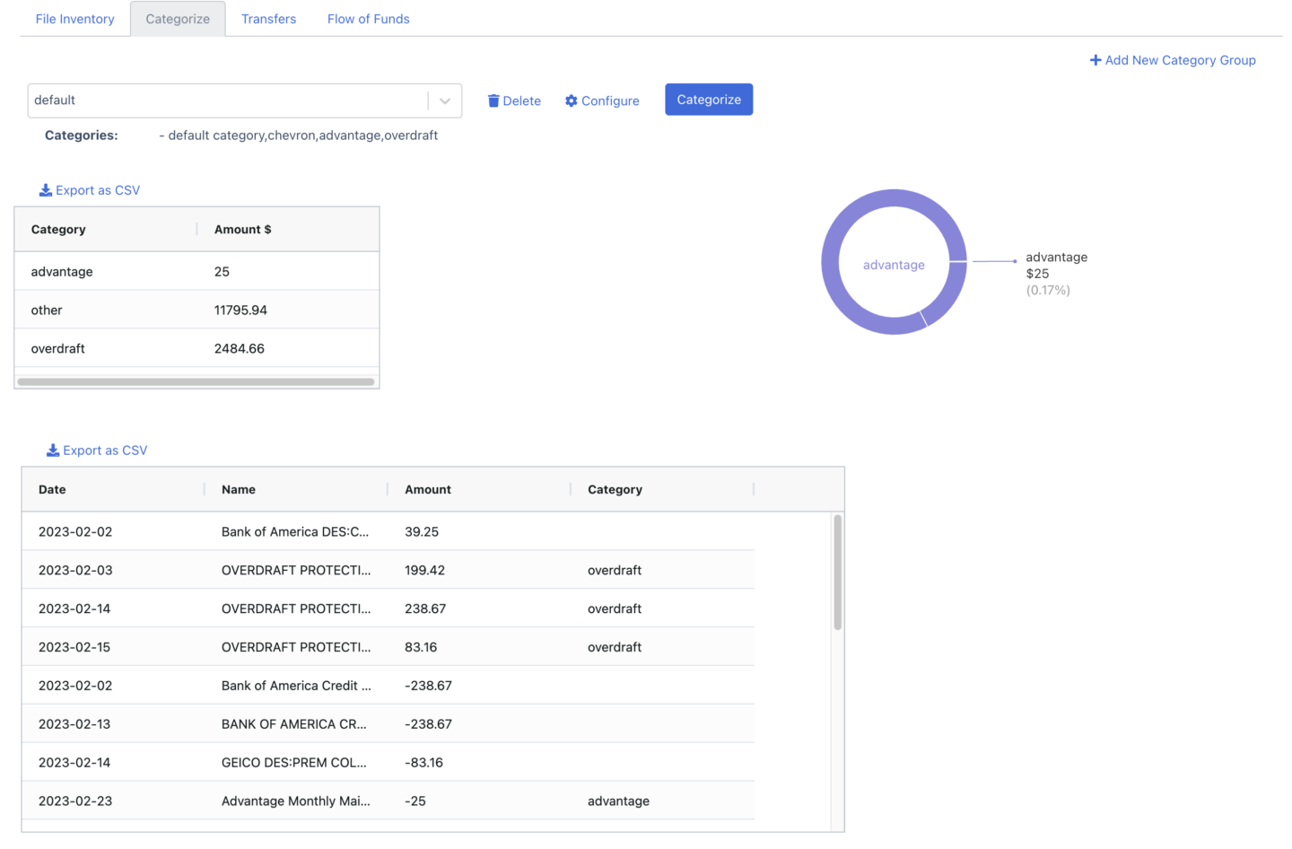 Transaction Categories DocuClipper Features