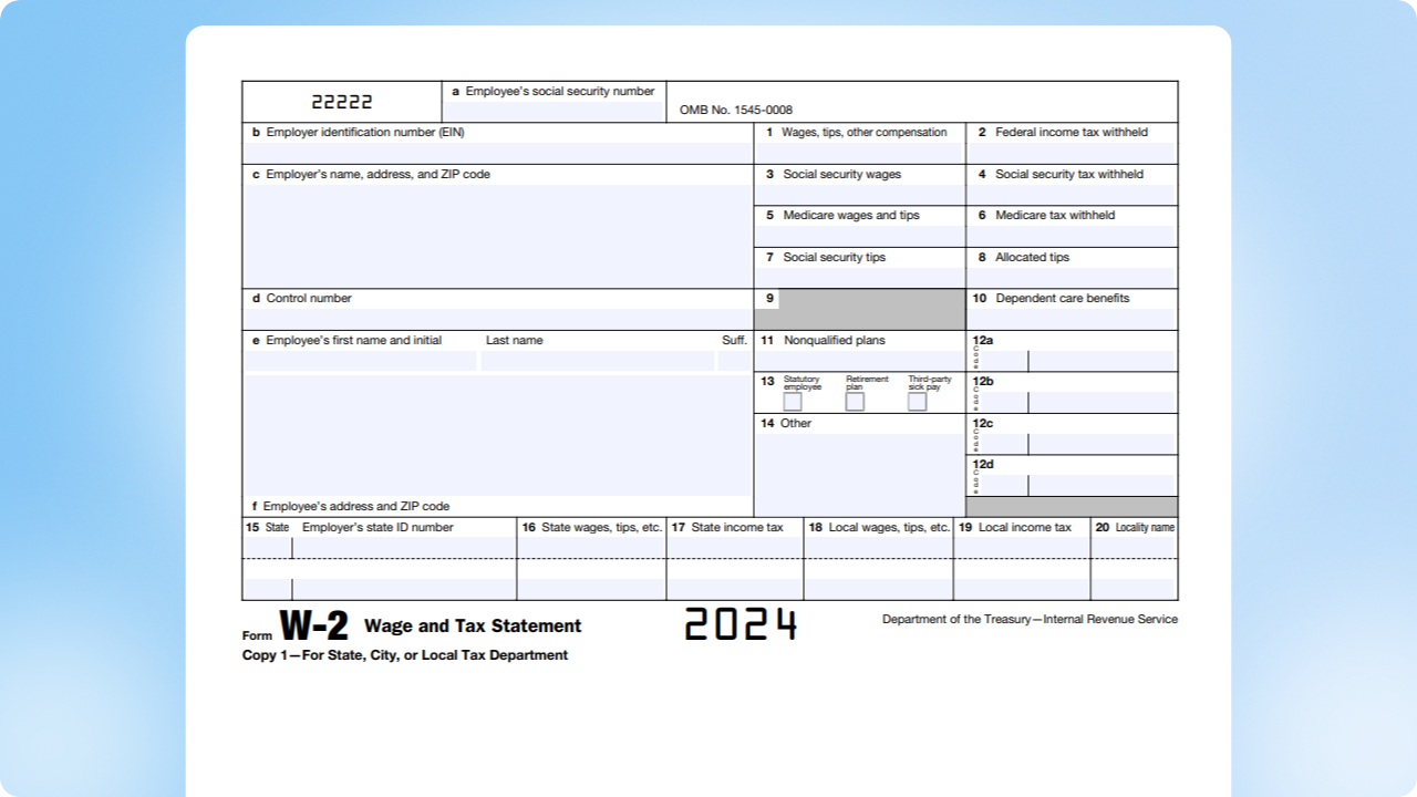 W-2 OCR data extraction