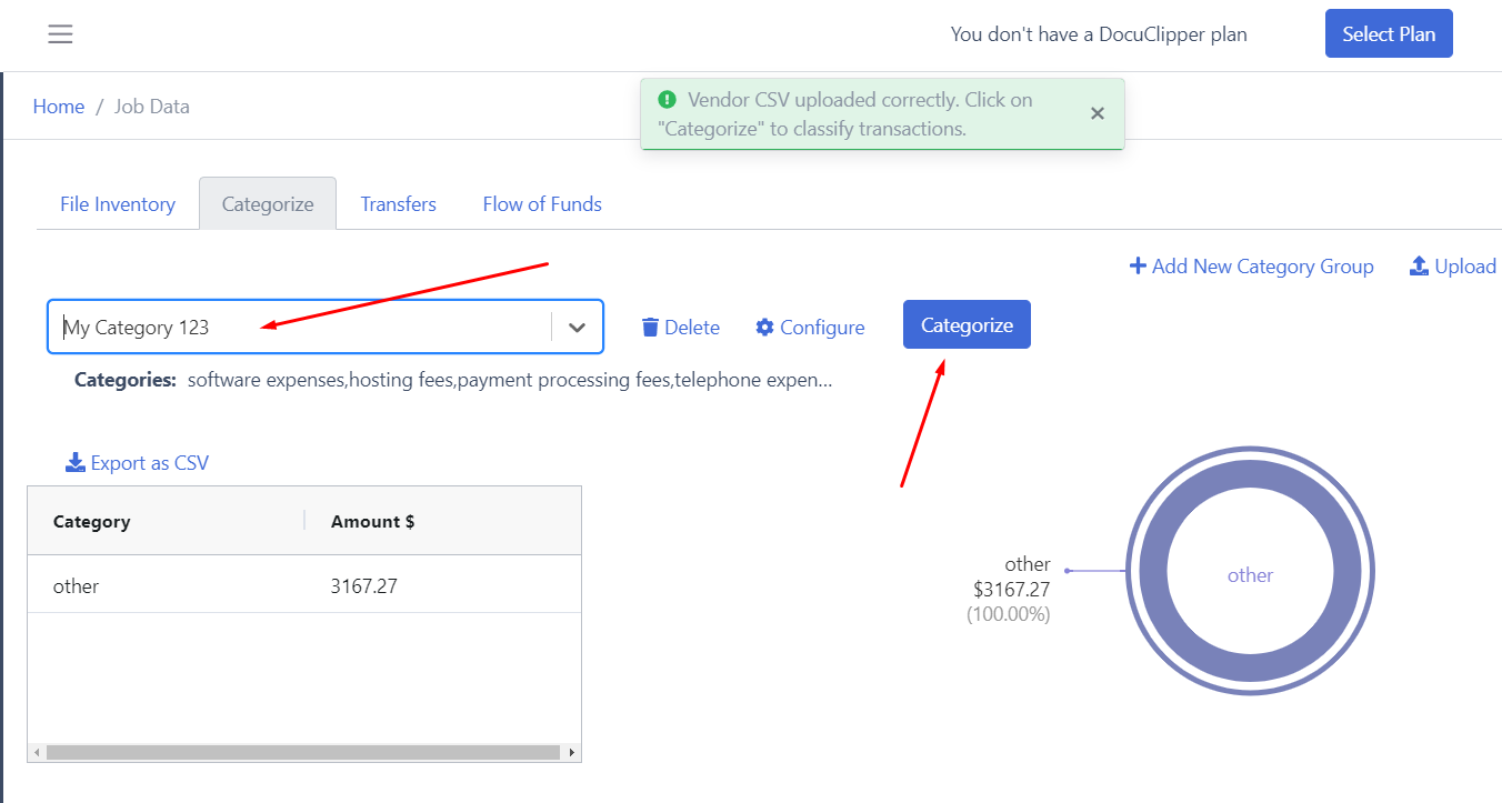 Uploading Vendor Categorization CSV Files 6 categorize new csv vendor categorization