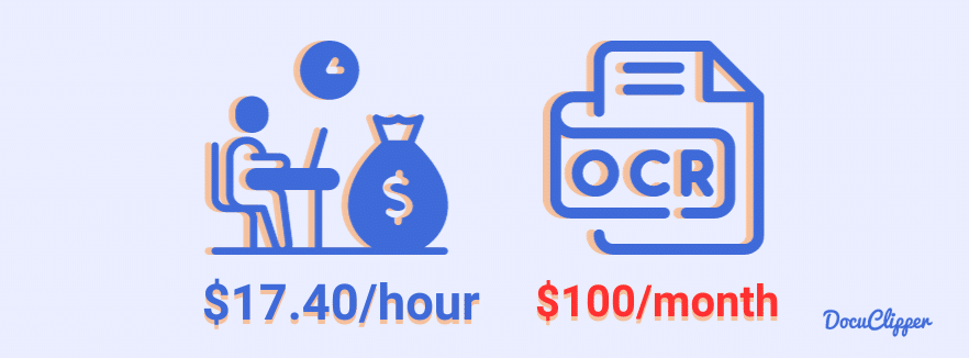 comparing ocr and human data entry personnel cost