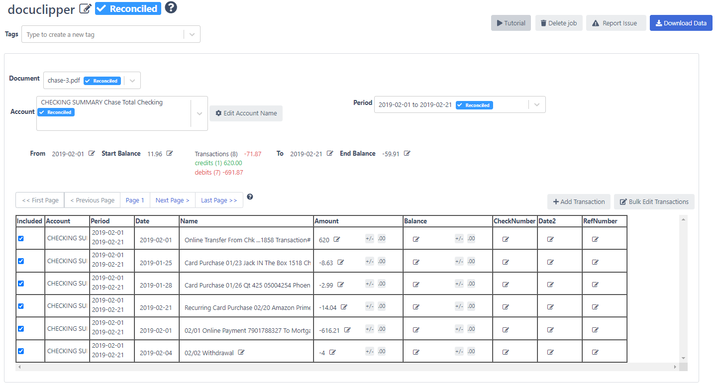 converting bank statements to excel when keeping bank statements