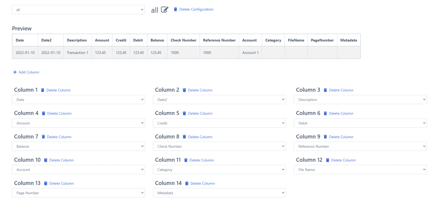 customize columns for bank transactions qb desktop