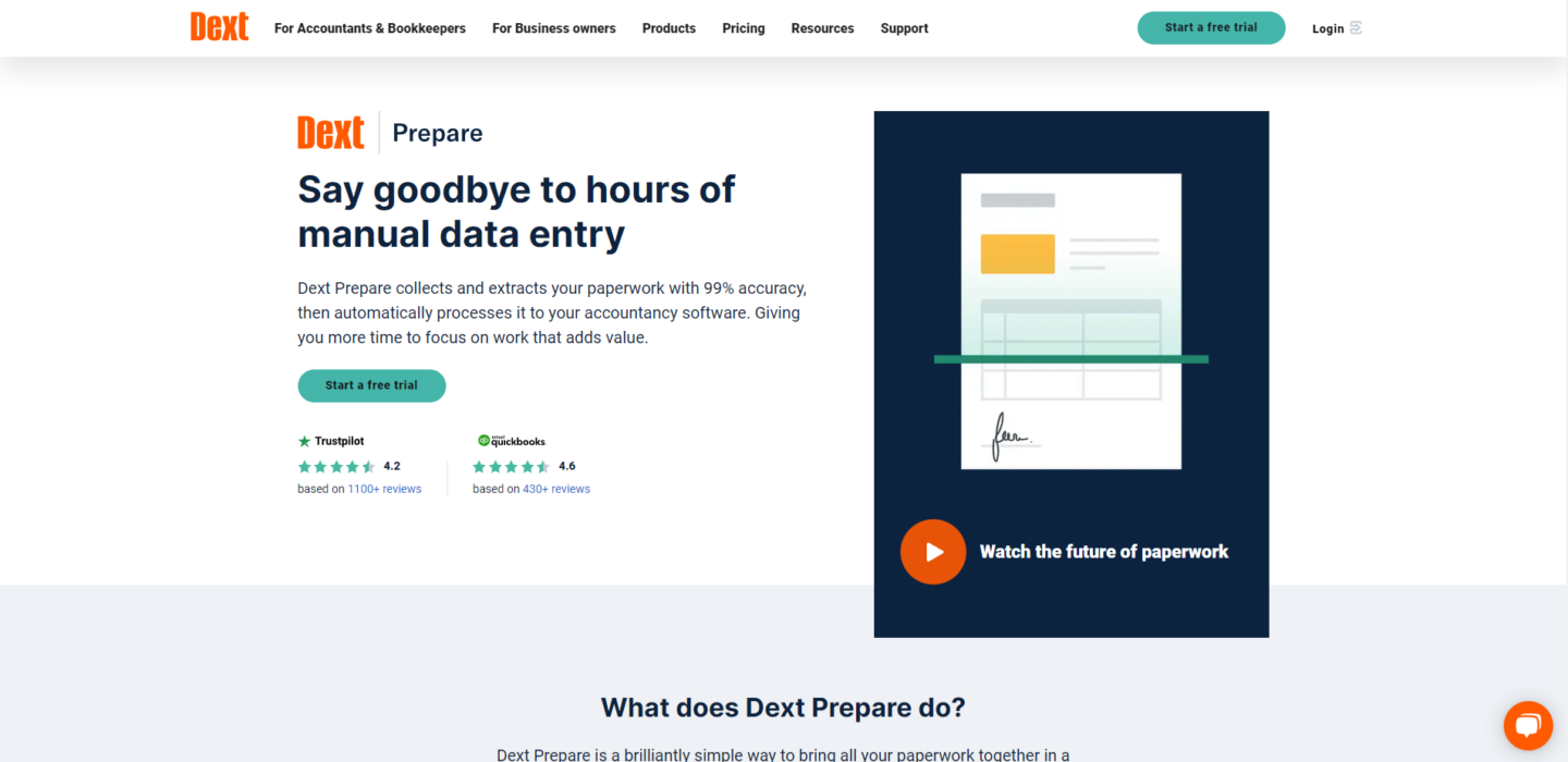 dext prepare one of the best bank statement extraction software