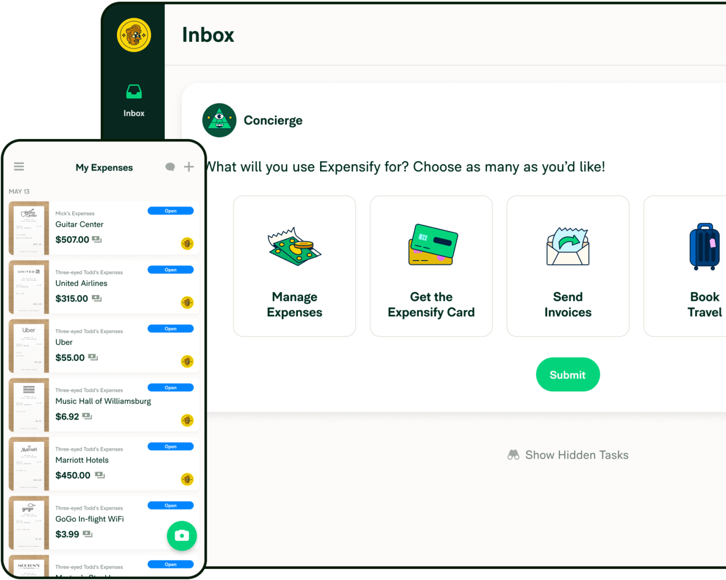 expensify interface best receipt scanner app