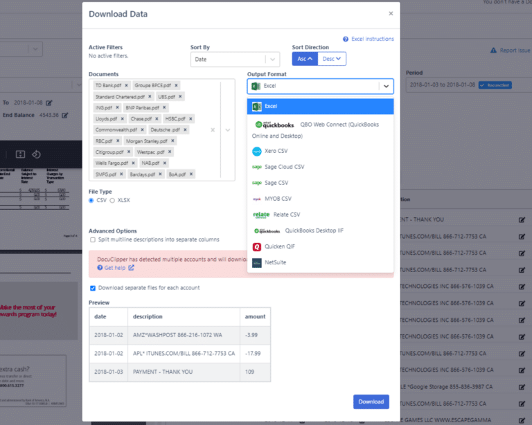 Convert pdf to qbo instantly with the best bank statement converter