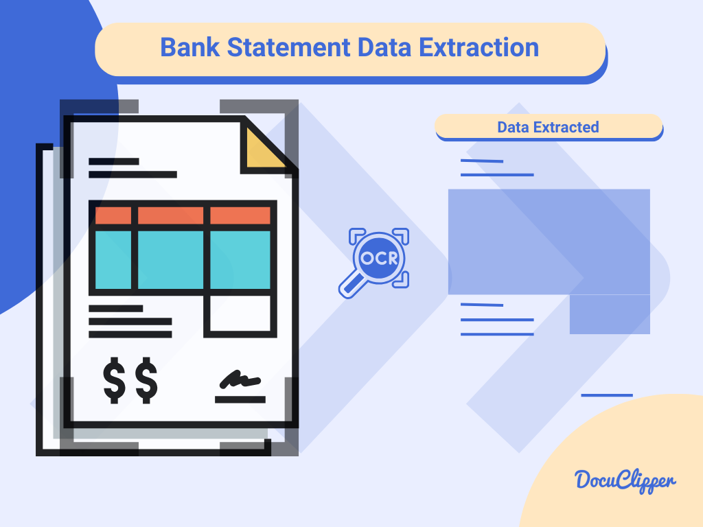 extracting data through bank statement processing