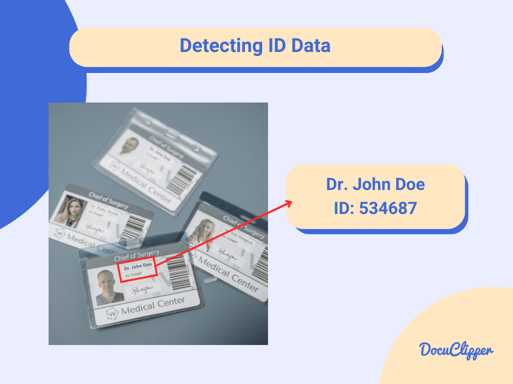 getting ID information ocr data entry