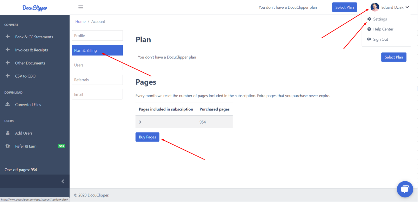 Exceeding Page Limit and Adding More Pages 1 how to add more one-off pages in DocuClipper