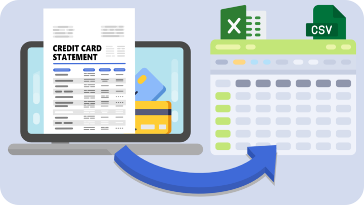 how to convert credit card statements to excel or csv
