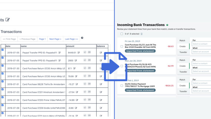 how to import bank statements into sage