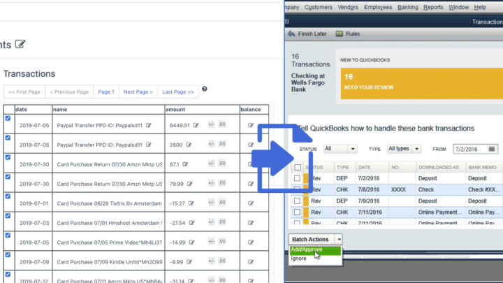 import bank statement into quickbooks desktop