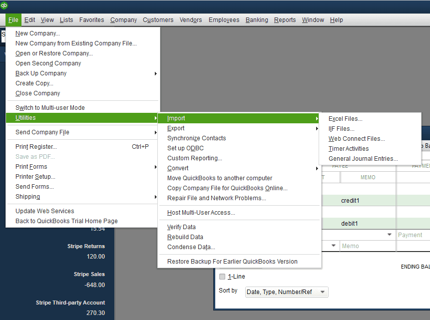 import bank statements data from docuclipper to QuickBooks Desktop IIF