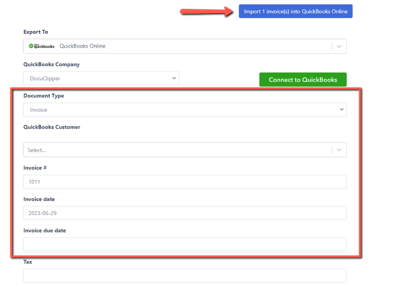 How to Convert Invoices and Receipts with DocuClipper 6 invoice 8 1
