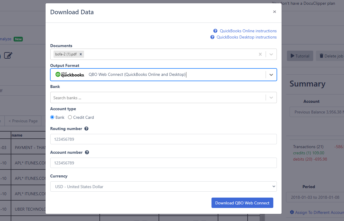 issue not showing account in quickbooks