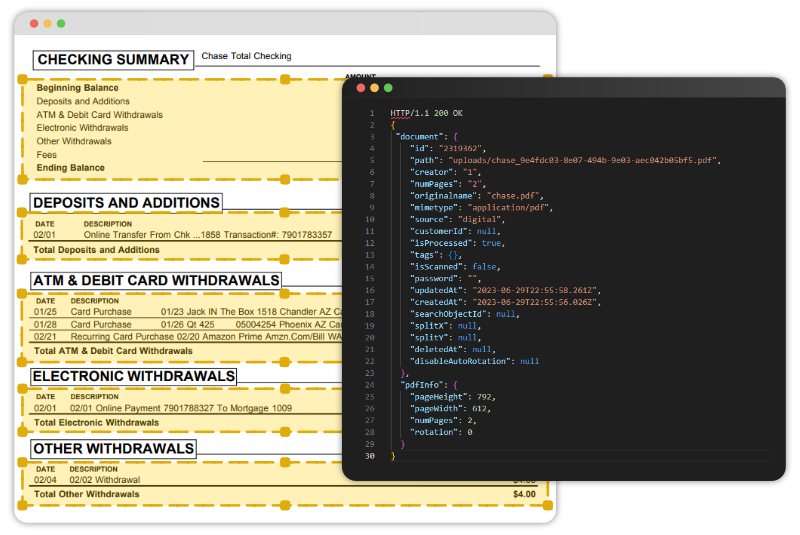 ocr scanner api from DocuClipper