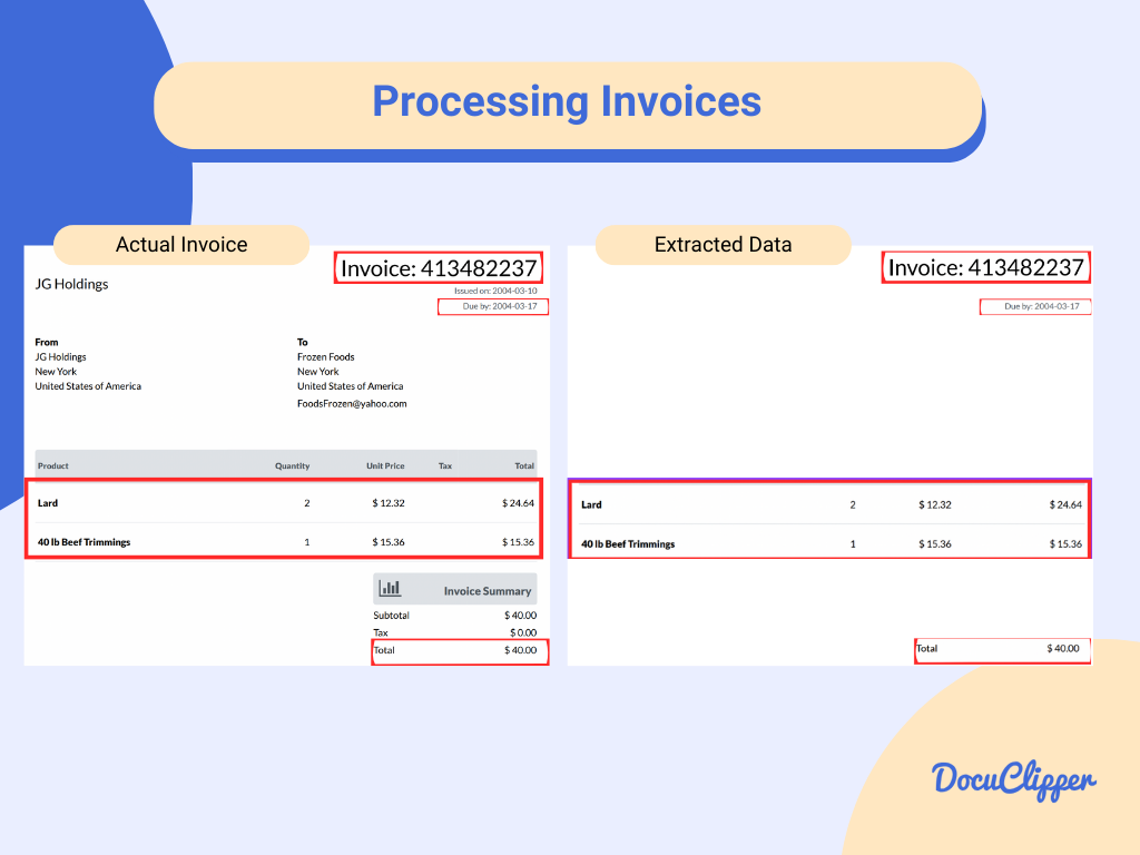processing invoices