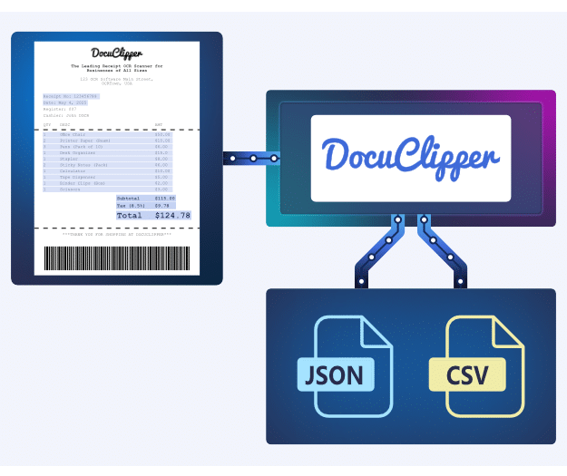 receipt ocr api export output