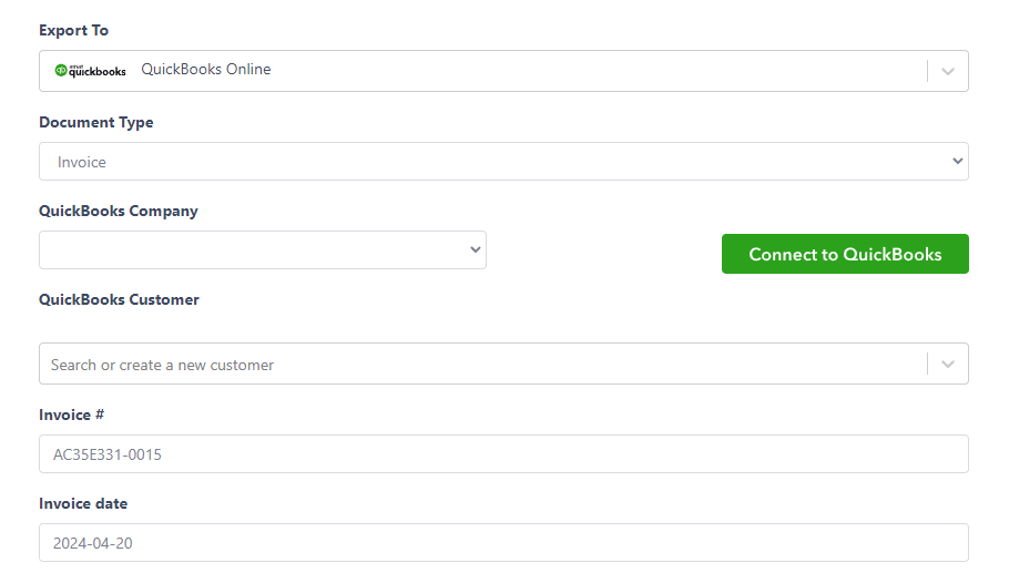 step 3 import invoices into quickbooks