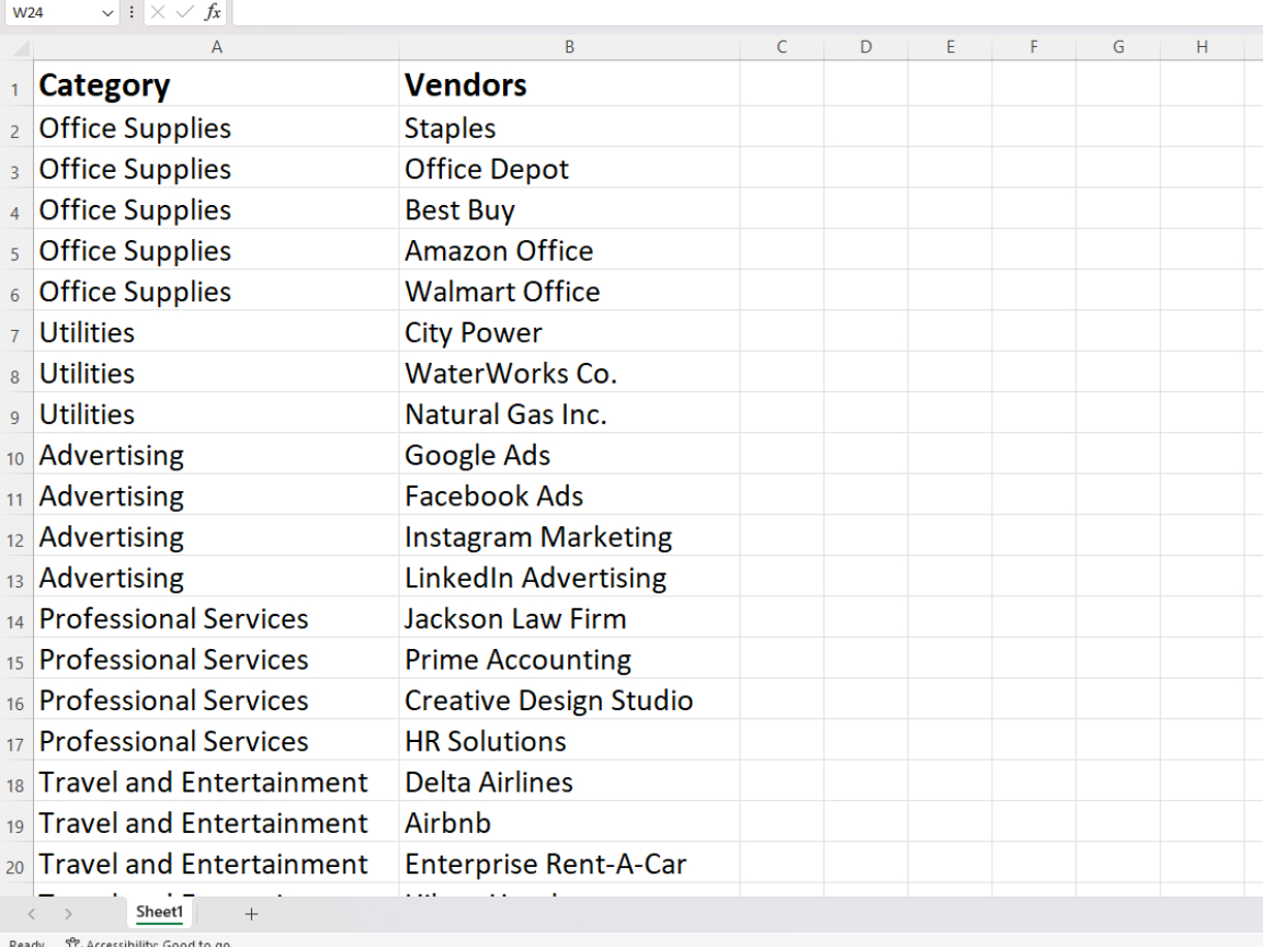 upload custom vendor list to transaction categorization docuclipper