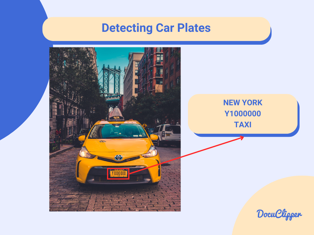 use case of ocr detecting and recognizing car plate number