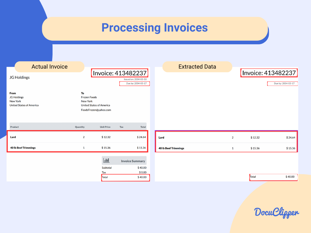 use cases of ocr data entry in processing invoices